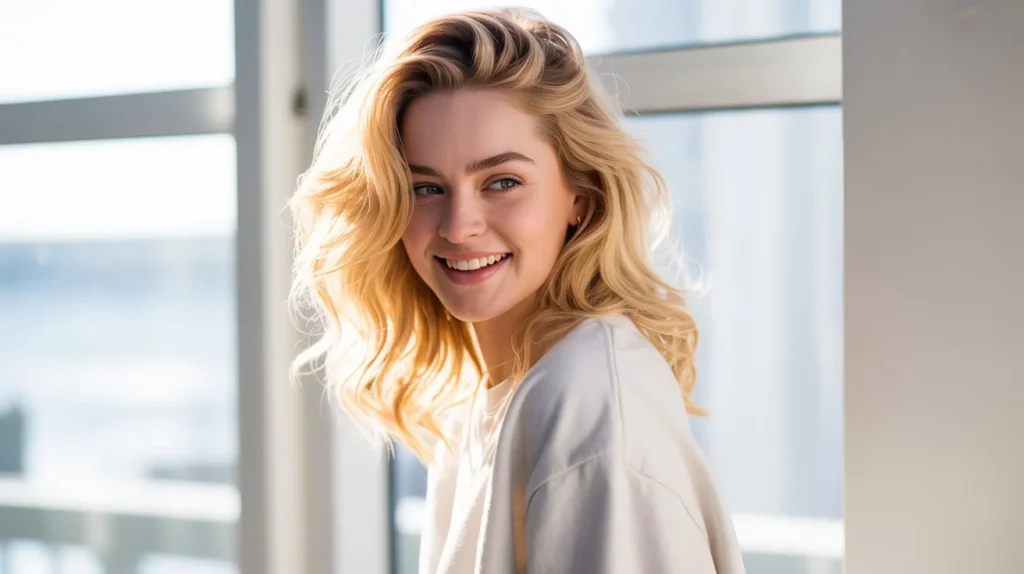 Glam Blonde Hair Captions