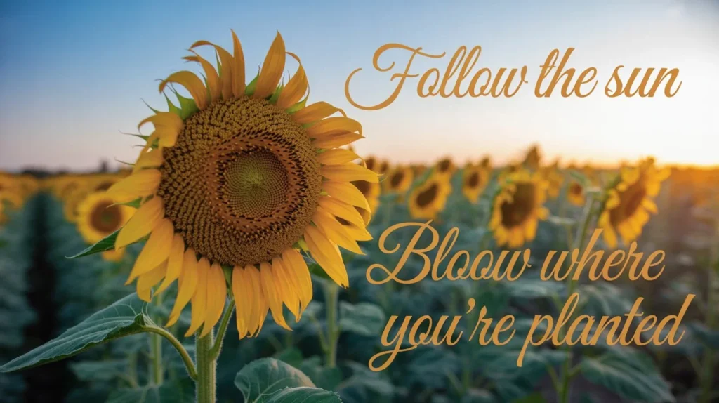 Motivational Sunflower Captions