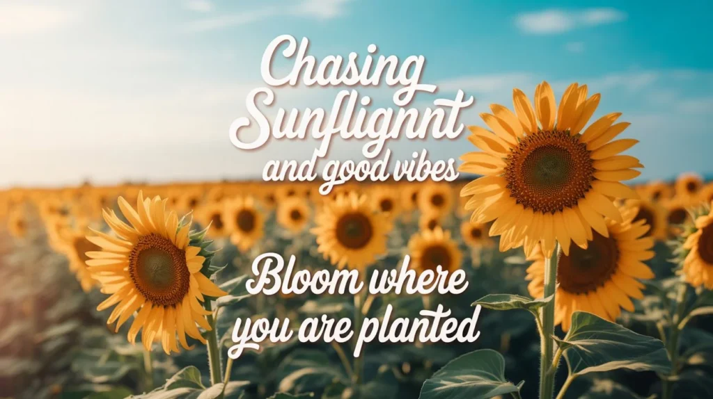 Sunflower Captions for Reels & TikToks
