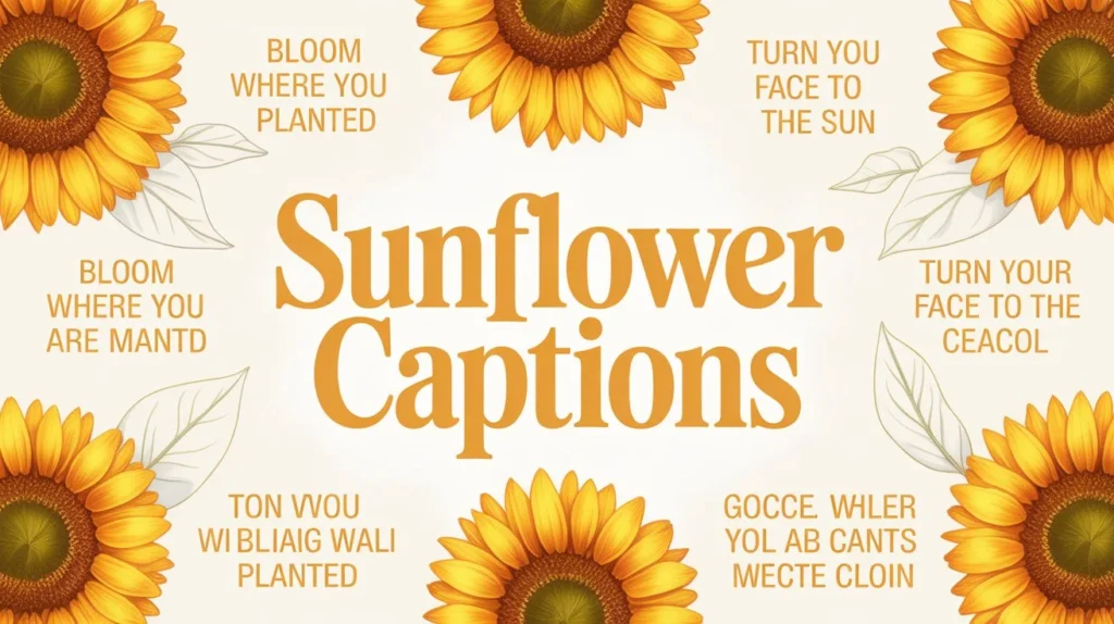 Trendy Sunflower Captions for Reels & Influencers