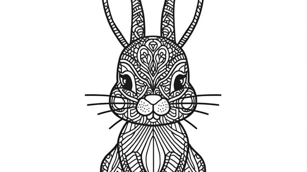 Abstract Rabbit Coloring Pages