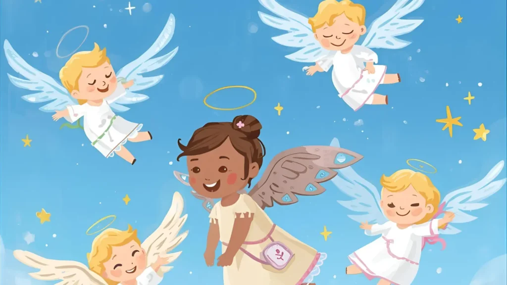 Angels Watching Over Us Coloring Pages