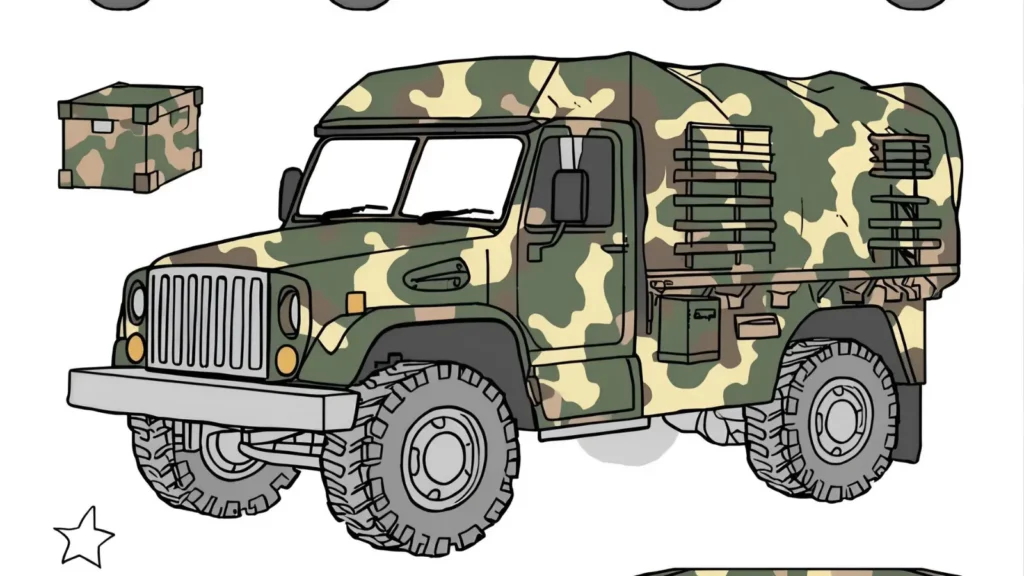Army Truck Coloring Pages