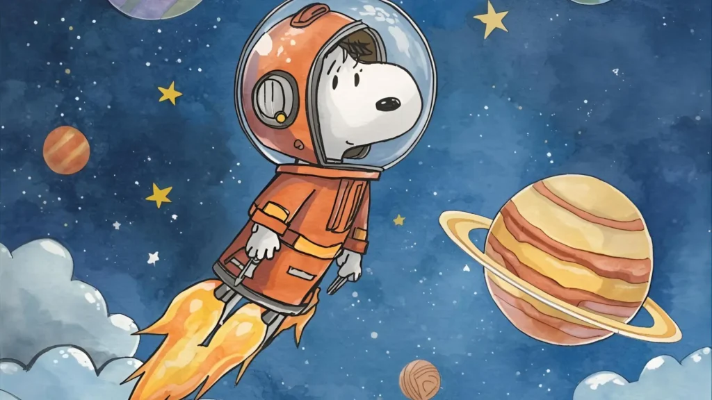 Astronaut Snoopy Coloring Pages