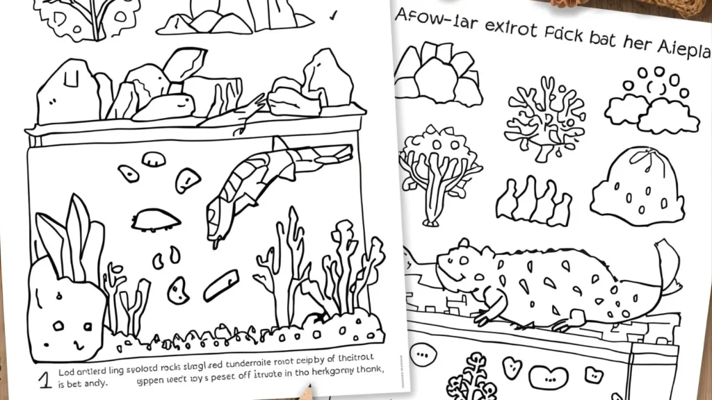 Axolotl Aquarium Coloring Pages