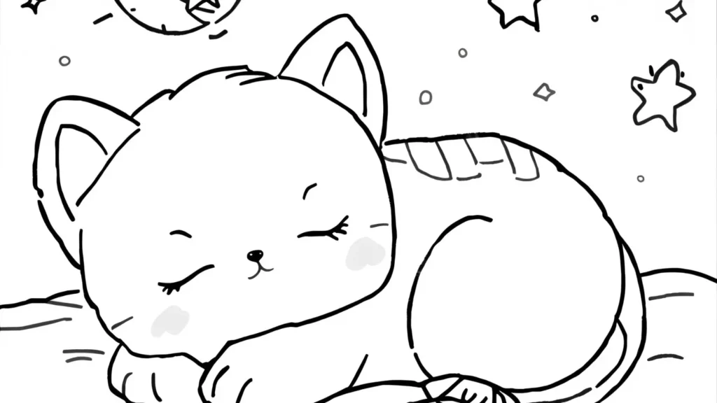 Axolotl Sleeping Coloring Pages