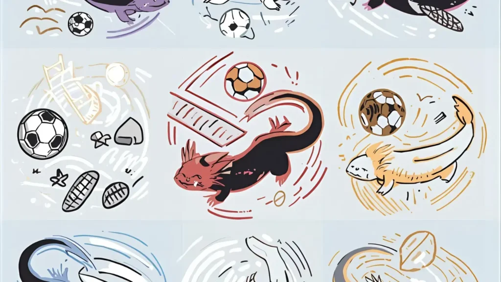 Axolotl Sports Coloring Pages