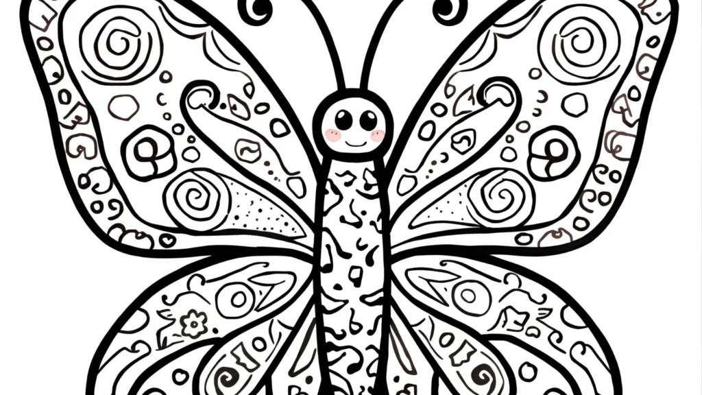 B Is for Butterfly Alphabet Letters Coloring Pages