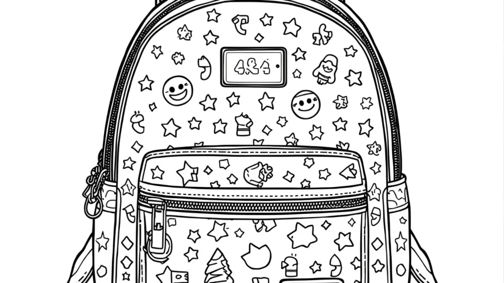 Backpack Coloring Pages