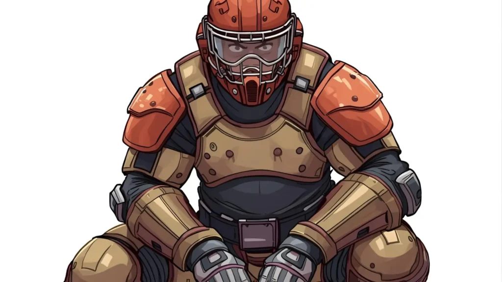 Baseball Catcher Behind the Plate