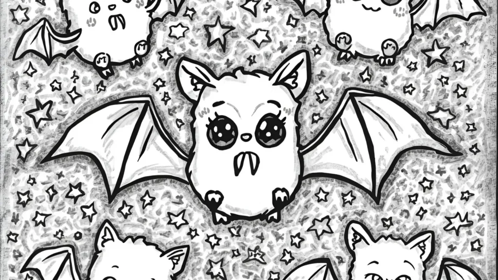 Bat Squishmallows Coloring Pages
