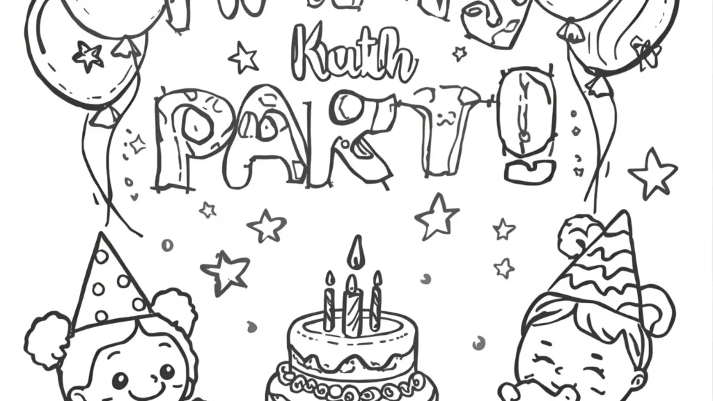 Birthday Squishmallows Coloring Pages