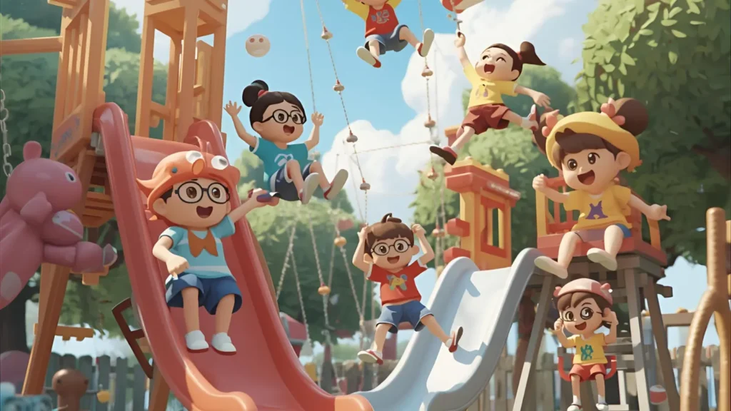 Bluey Playground Coloring Pages