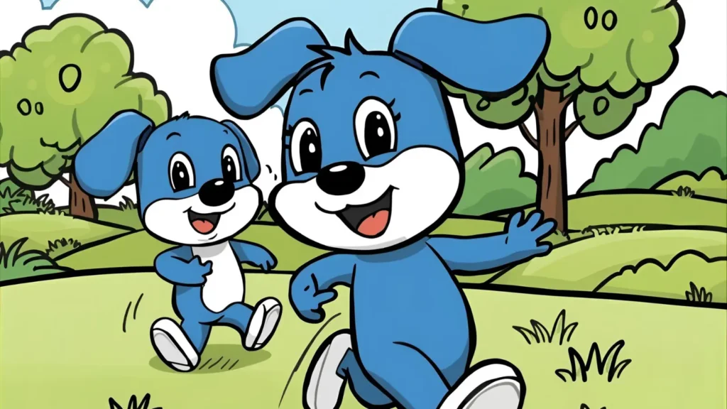 Bluey Playing Outside Coloring Pages