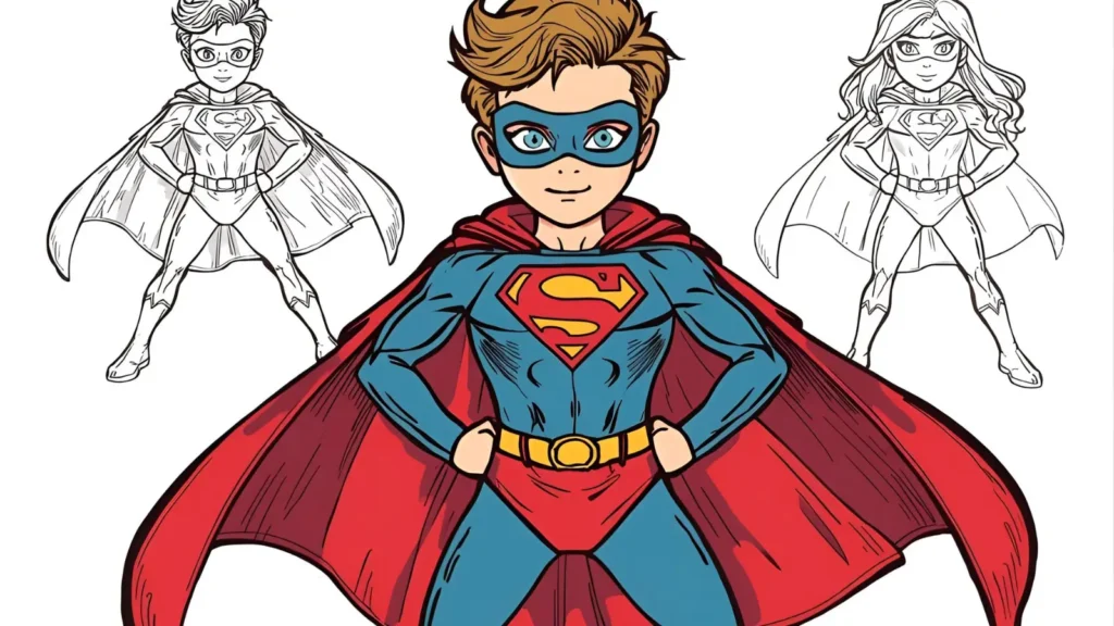 Bluey Superhero Coloring Pages