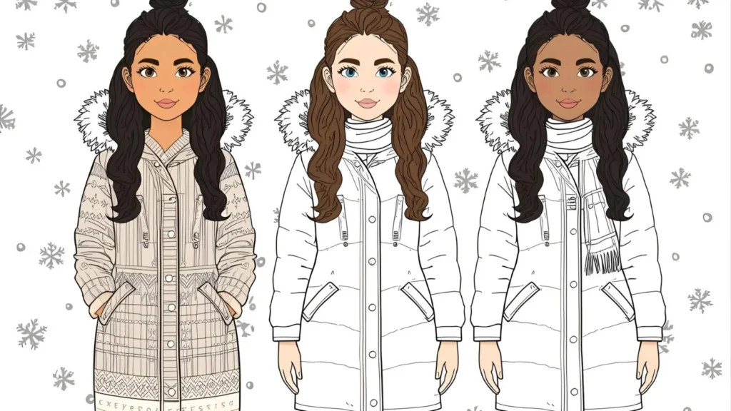Bratz Winter Fashion Coloring Pages