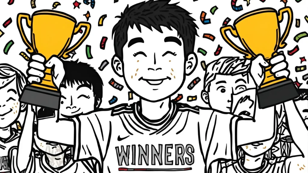 Championship Trophy Race Car Coloring Page