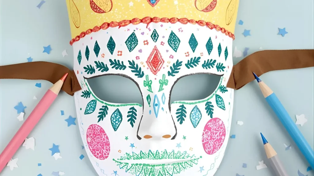 Christam Mask Coloring Pages
