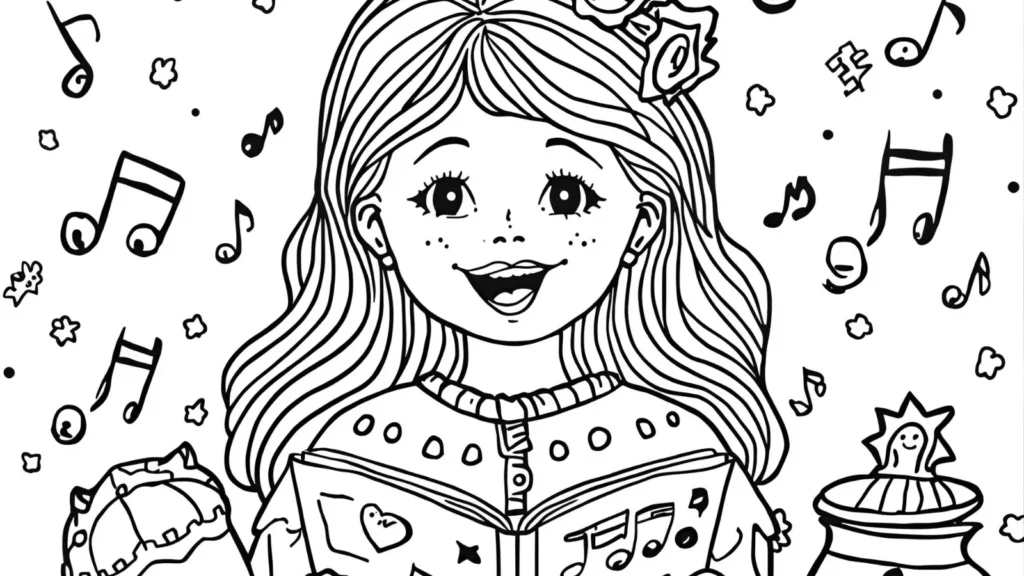 Christam Music Coloring Pages