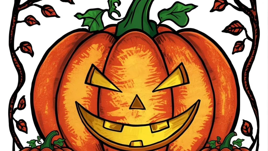 Classic Pumpkin Coloring Pages