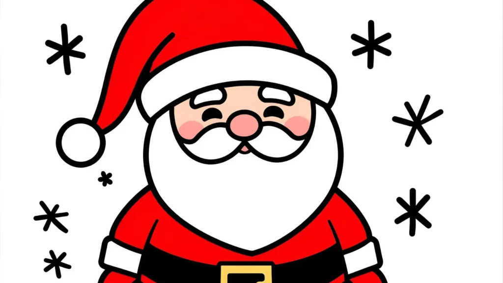 Classic Santa Claus Coloring Page