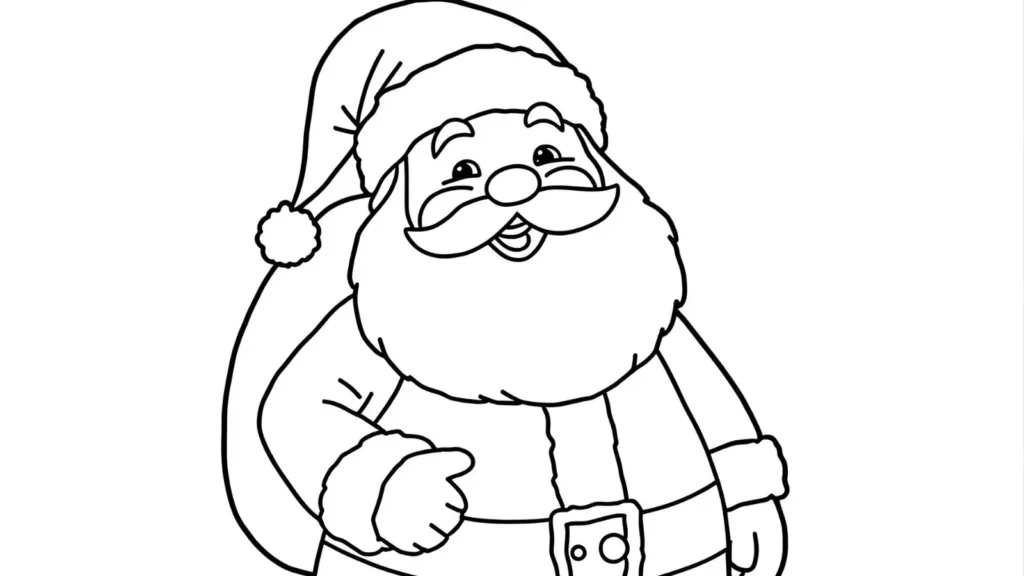 Classic Santa Claus Coloring Pages