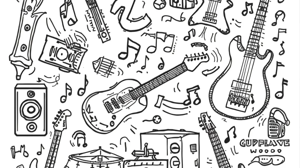 Cocomelon Music Time Coloring Pages