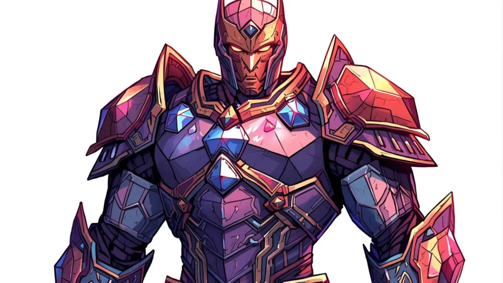 Crystal Armor Super Hero Coloring Pages