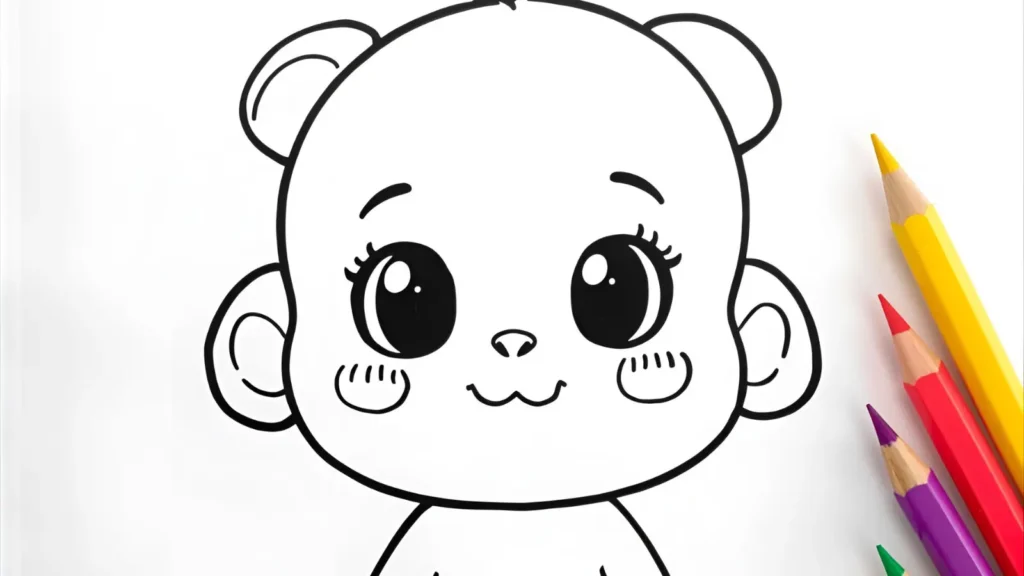 Cute Cartoon Santa Coloring Pages