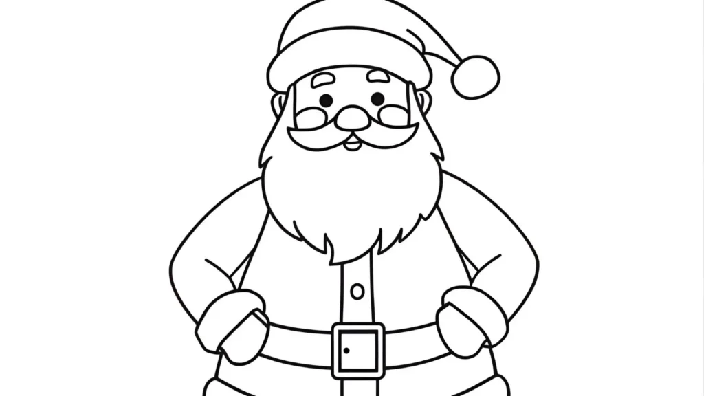 Cute Christam Santa Coloring Pages