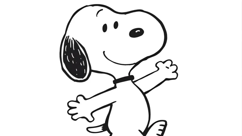 Dancing Snoopy Coloring Pages