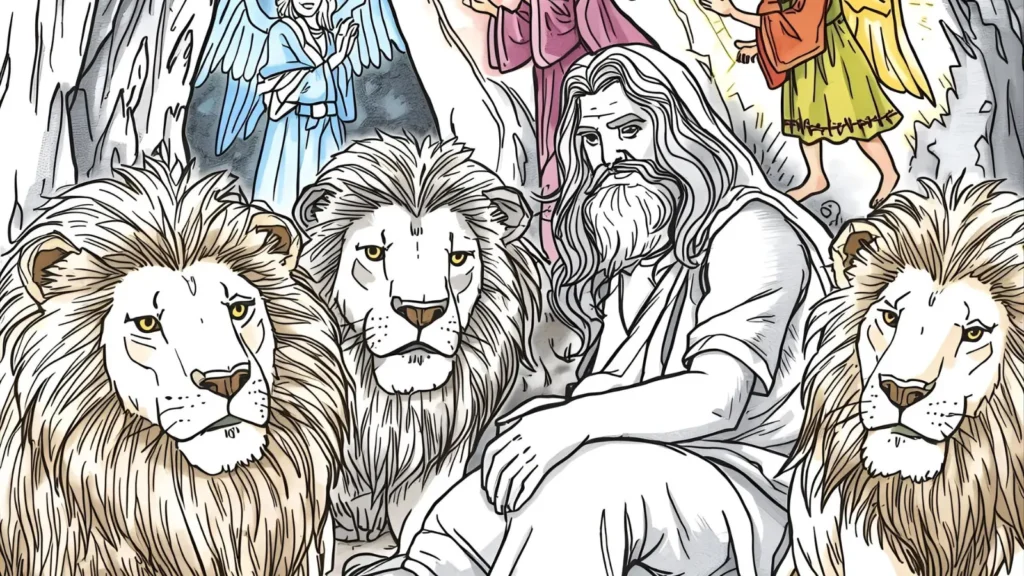 Daniel in the Lion’s Den Coloring Pages