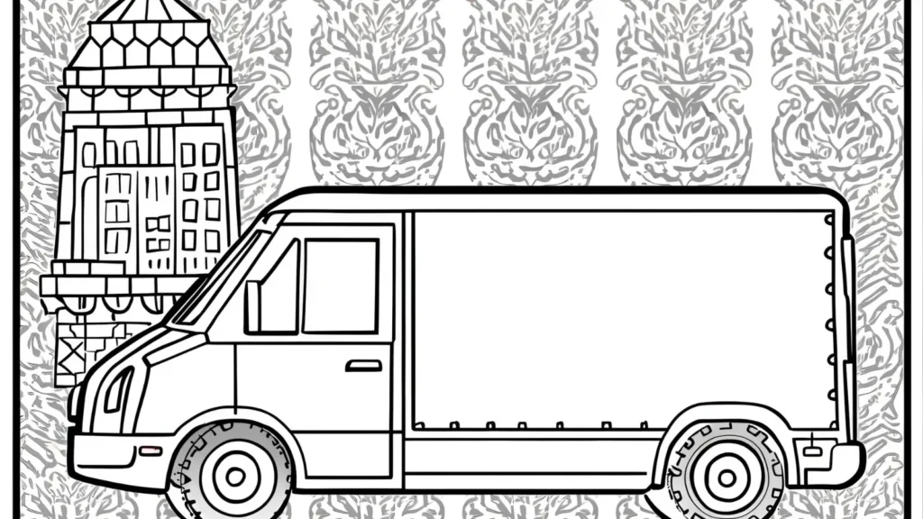 Delivery Truck Coloring Pages