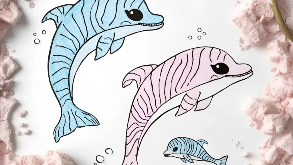 Dolphin Squishmallows Coloring Pages