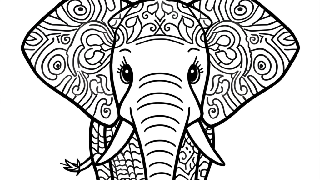 E Is for Elephant Alphabet Letters Coloring Pages