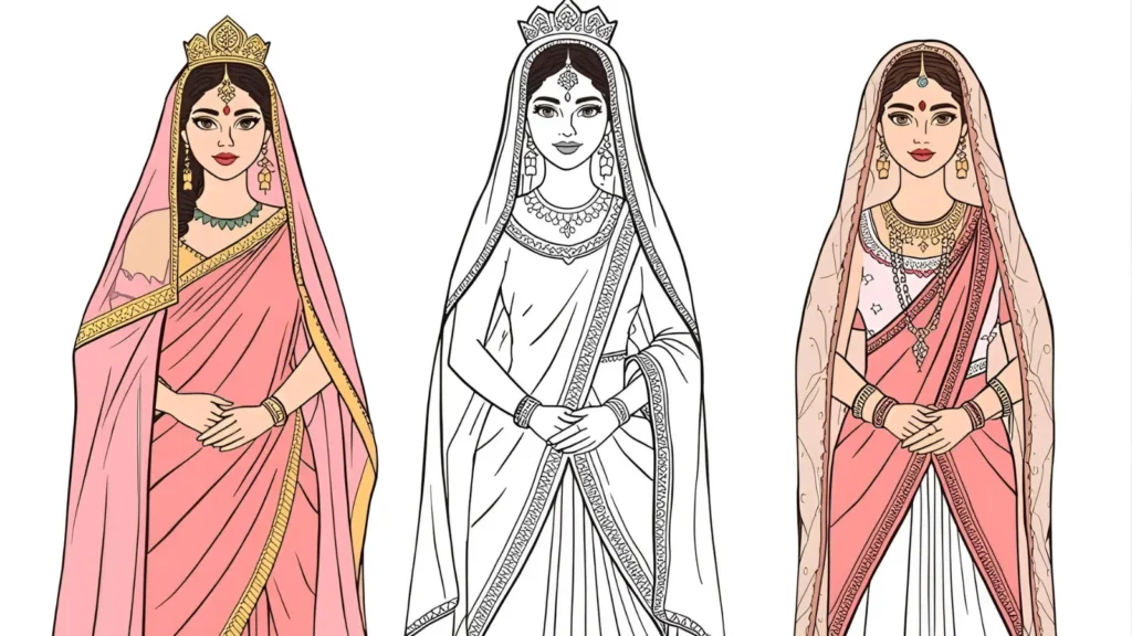 Exotic Princess Coloring Page