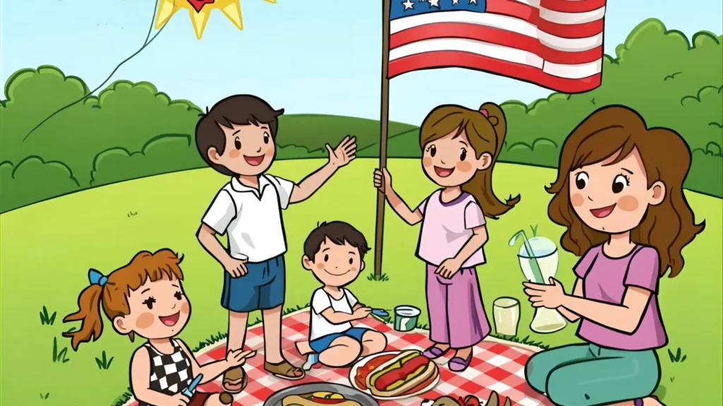 Family Picnic Coloring Pages