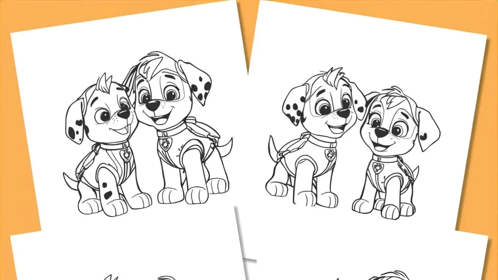 Family Time Paw Patrol Coloring Pages