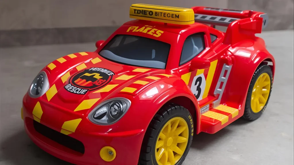 Fire & Rescue Race Car Coloring Page