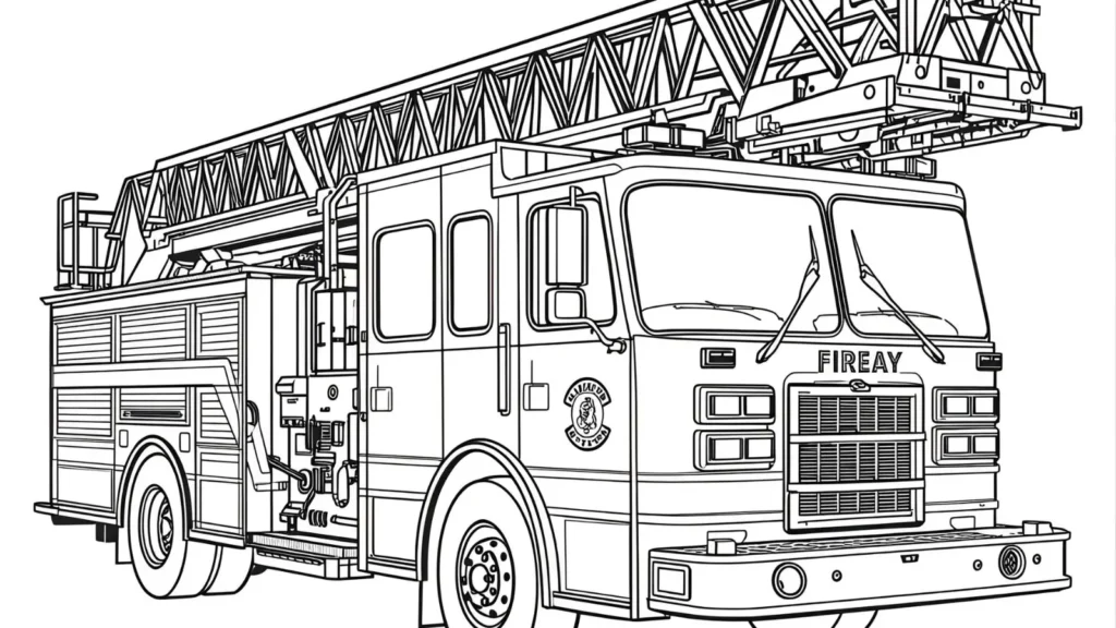 Fire Truck Coloring Pages