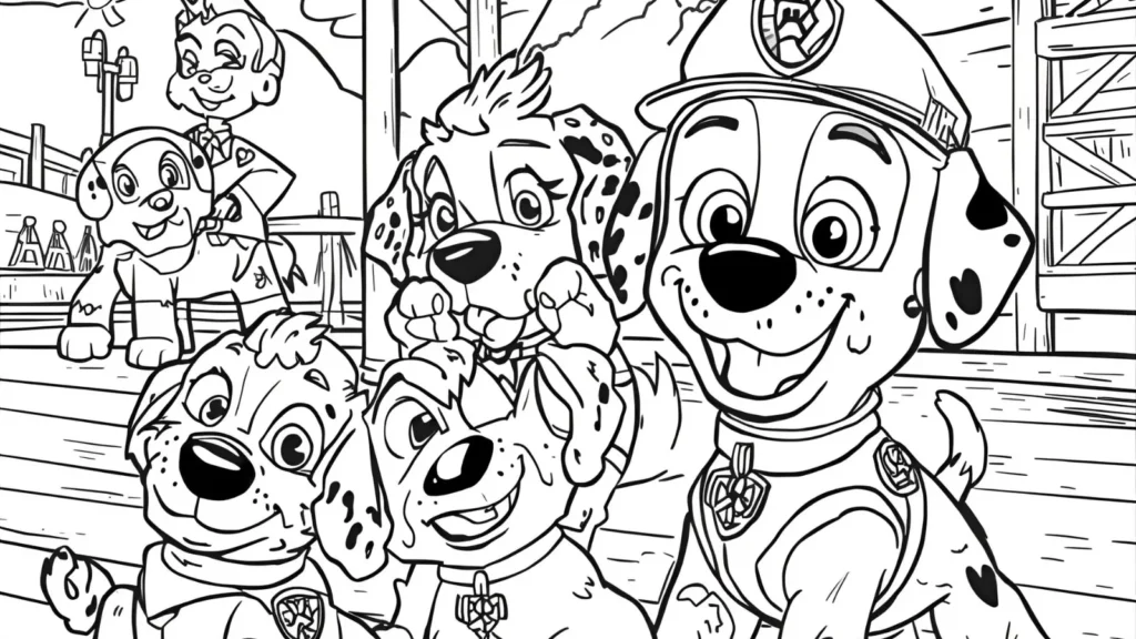 Funny Paw Patrol Moments Coloring Pages