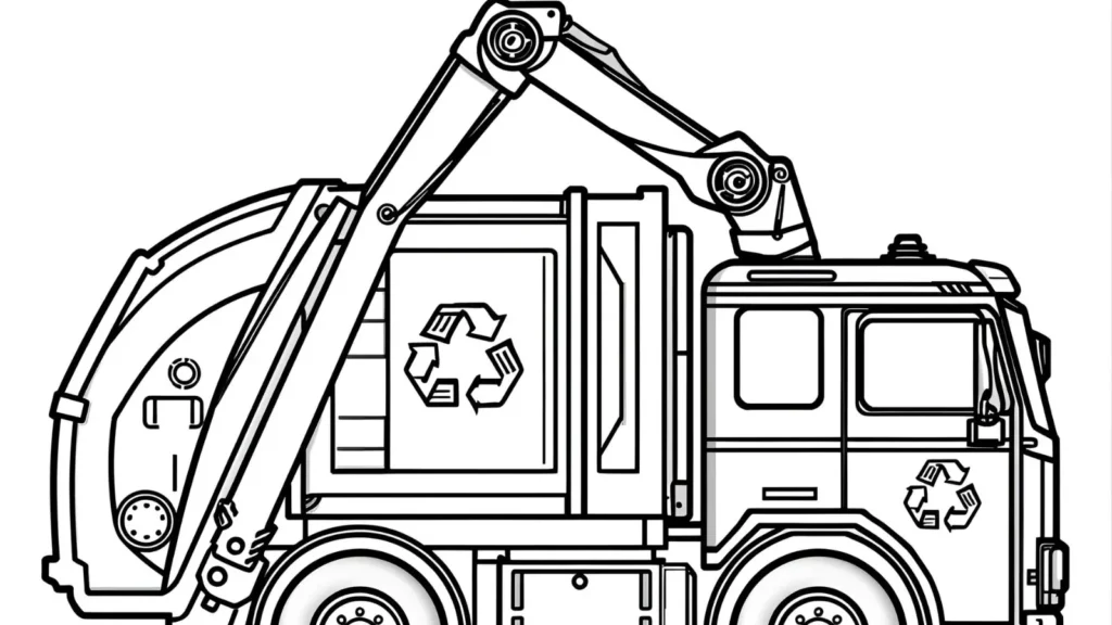 Garbage Truck Coloring Pages