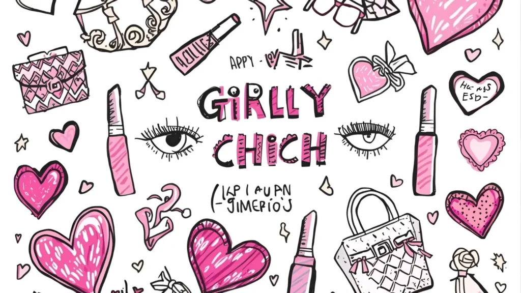 Girly Preppy Coloring Pages