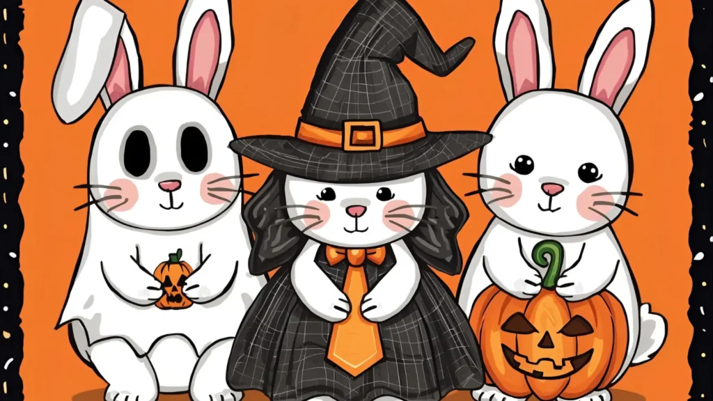 Halloween Bunny Coloring Pages