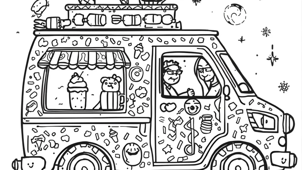 Ice Cream Truck Coloring Pages