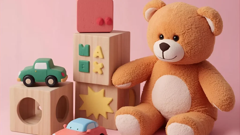 JJ Playing Toys Coloring Pages