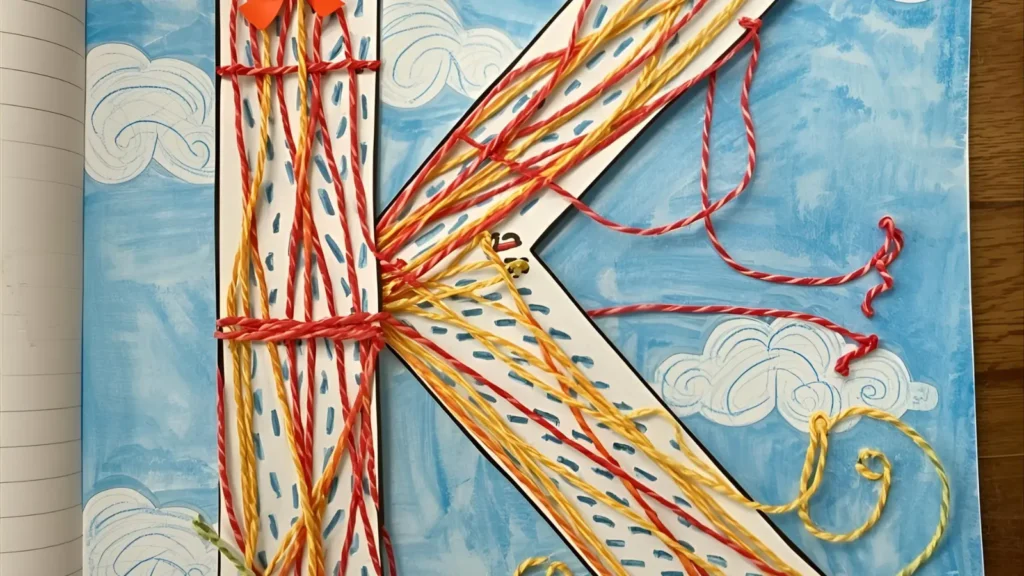 K Is for Kite Alphabet Letters Coloring Pages