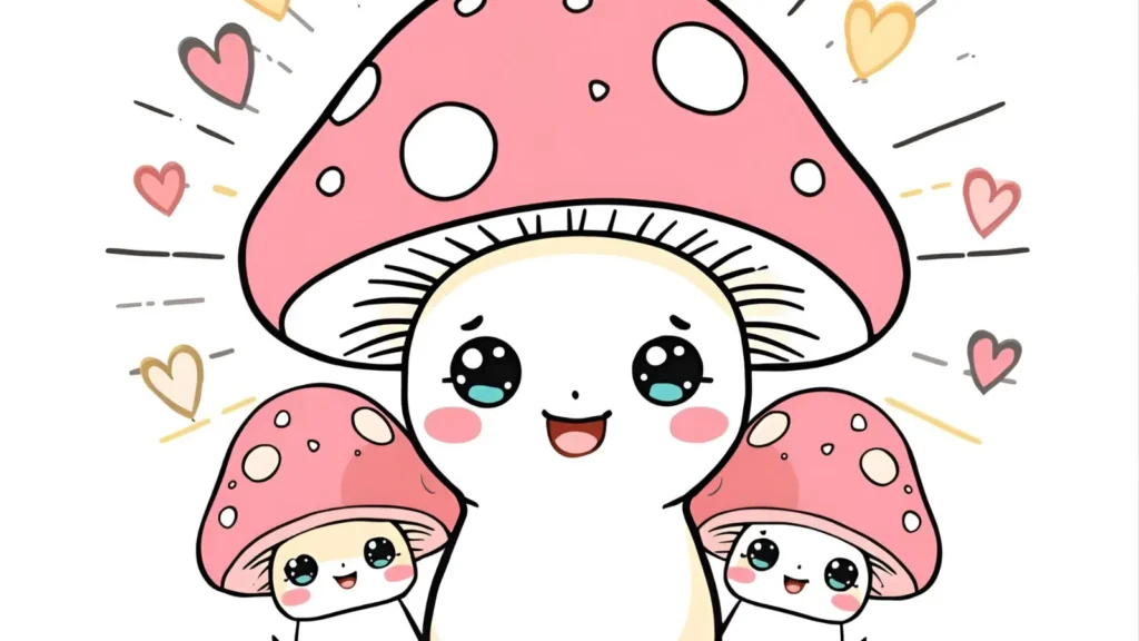 Kawaii Mushroom Printables