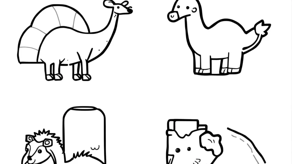 Kawaii Santa Claus Coloring Page