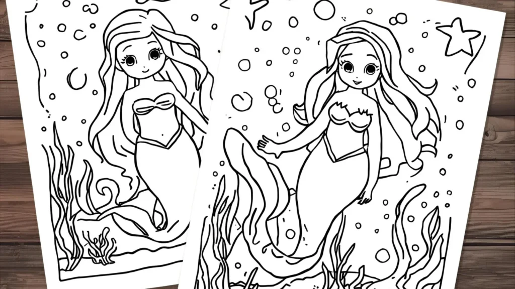 Mermaid and Ocean Animals Pages
